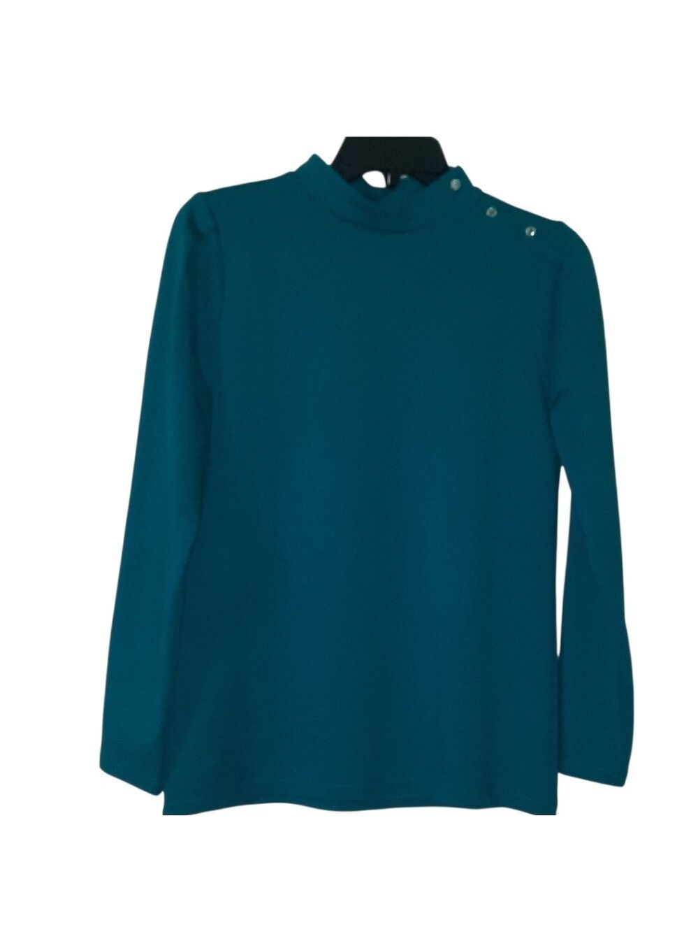 Ann Taylor Turquoise Long Sleeve Blouse Size Small